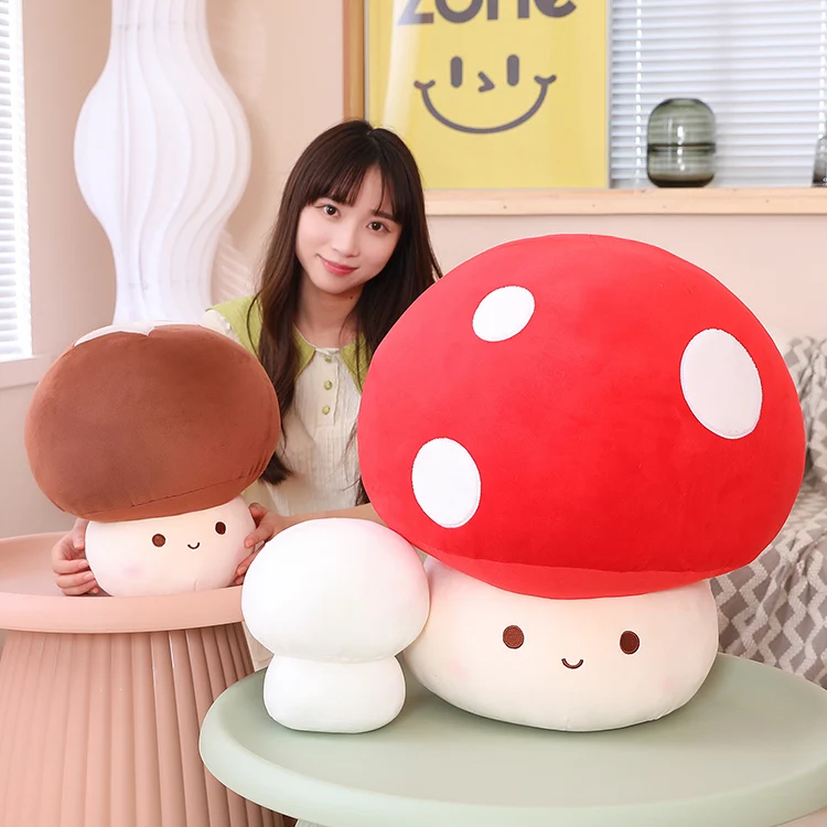 23/30/60CM Kawaii Mushroom Plush Dolls Simulation Plant Pillow Lovely Toys for Home Decor Sleeping Cushion Stuffed Soft Dolls