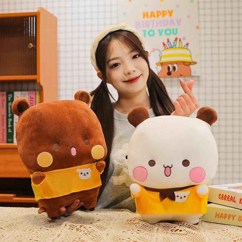 40-80 سنتيمتر Bubu و Dudu الباندا أفخم لطيف الكرتون الباندا دمية دب Kawaii محشوة مخدة ناعمة لعبة غرفة ديكور الأطفال هدايا للأطفال