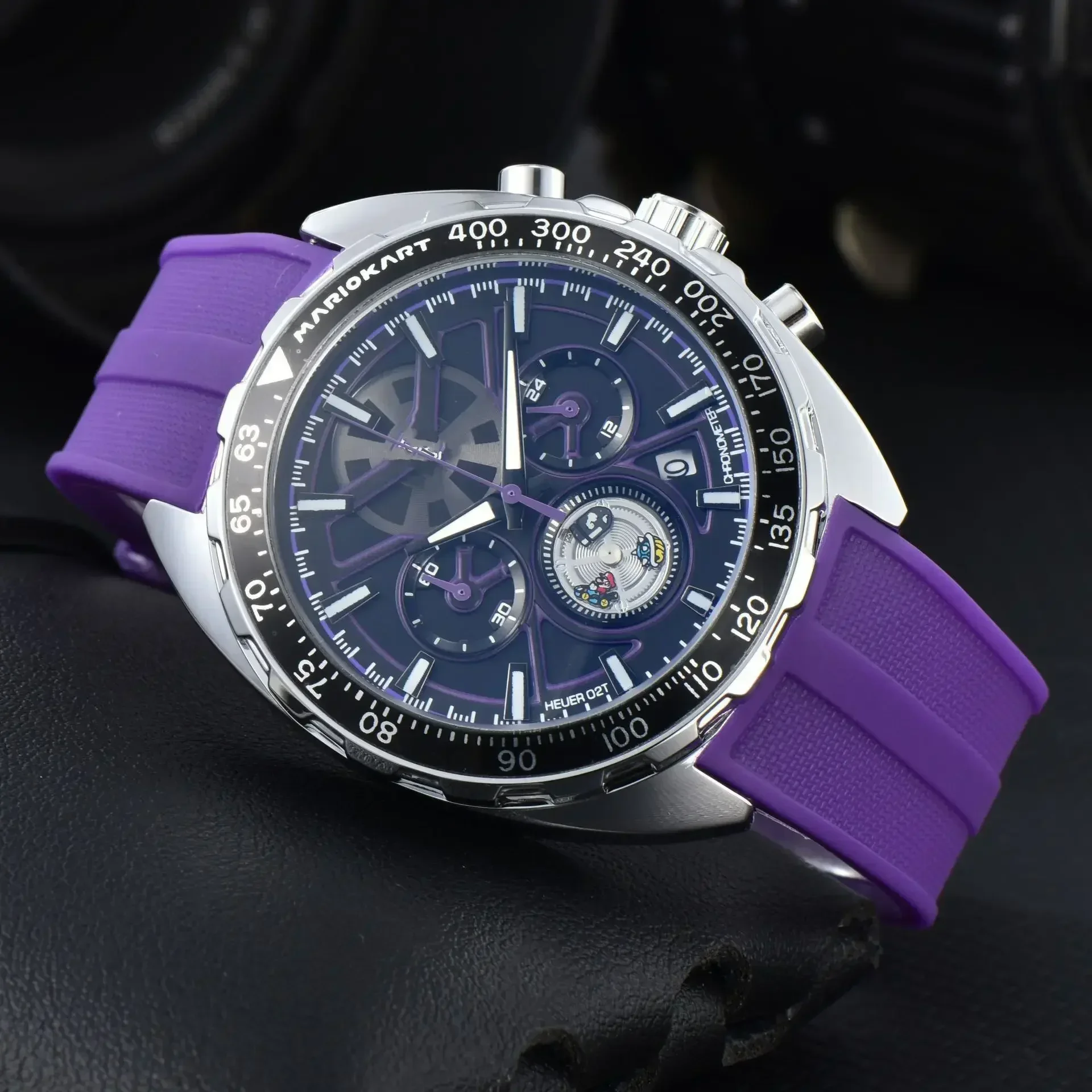 2025 ساعة كوارتز أوتوماتيكية فاخرة للرجال كريستال الياقوت 30 متر مقاوم للماء كرونوغراف تاريخ مضيء أعمال من الفولاذ المقاوم للصدأ