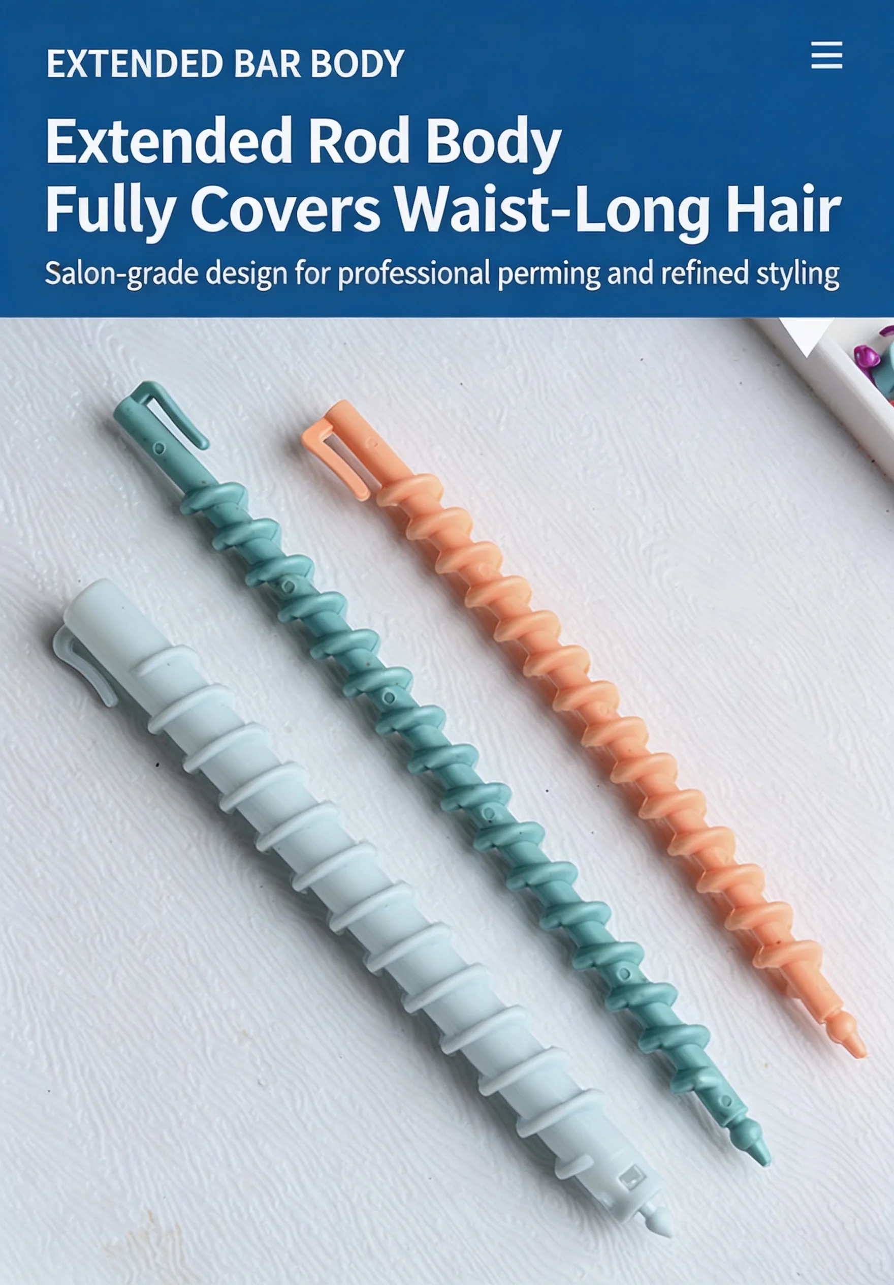 60 Stück Spiral-Lockenwickler ohne Hitze, ABS-Haarstyling-Sticks für DIY-Locken, für Salon und Heimgebrauch – Detail 4