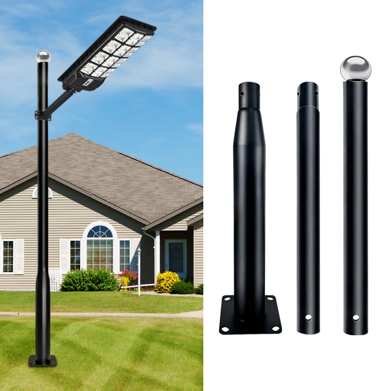 3メートルの連結式照明柱、耐腐食性、滑らかな表面、調整可能なランプポスト、中庭、庭園、駐車場、私道用