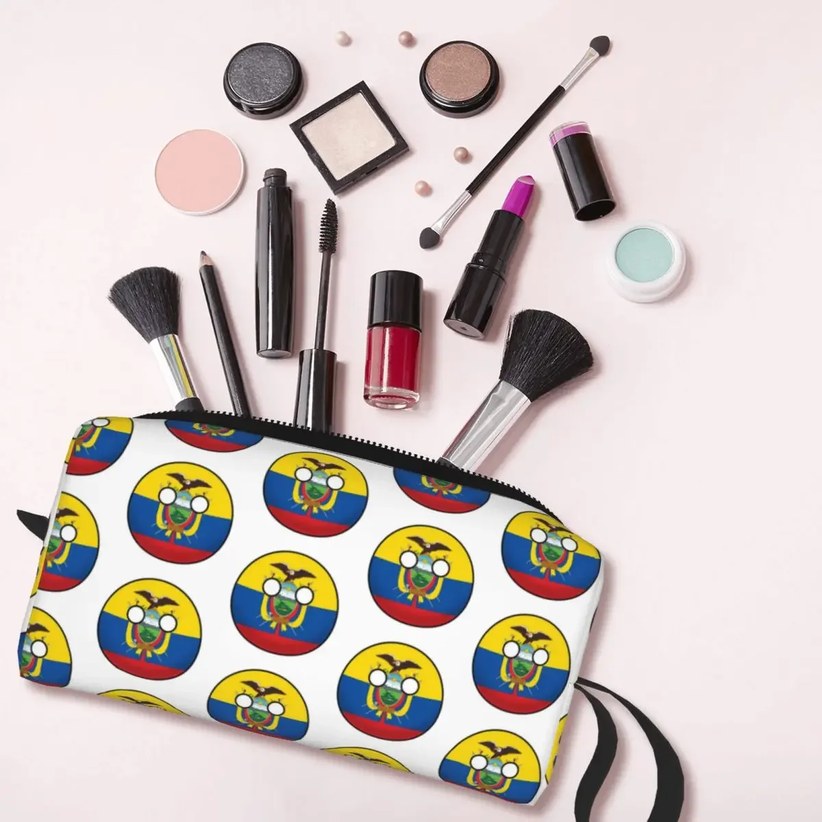 Kotak pensil Countryball Ekuador tas pena kapasitas besar kantong pensil kotak pena untuk anak laki-laki perempuan pelajar tas alat tulis Makeup