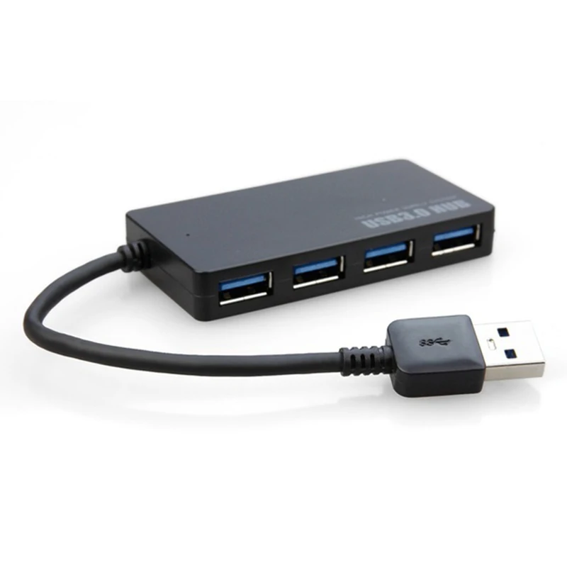 USB 3.0 Hub 4 พอร์ตตัวแยกส่วนขยายขนาดกะทัดรัดบางความเร็วสูง