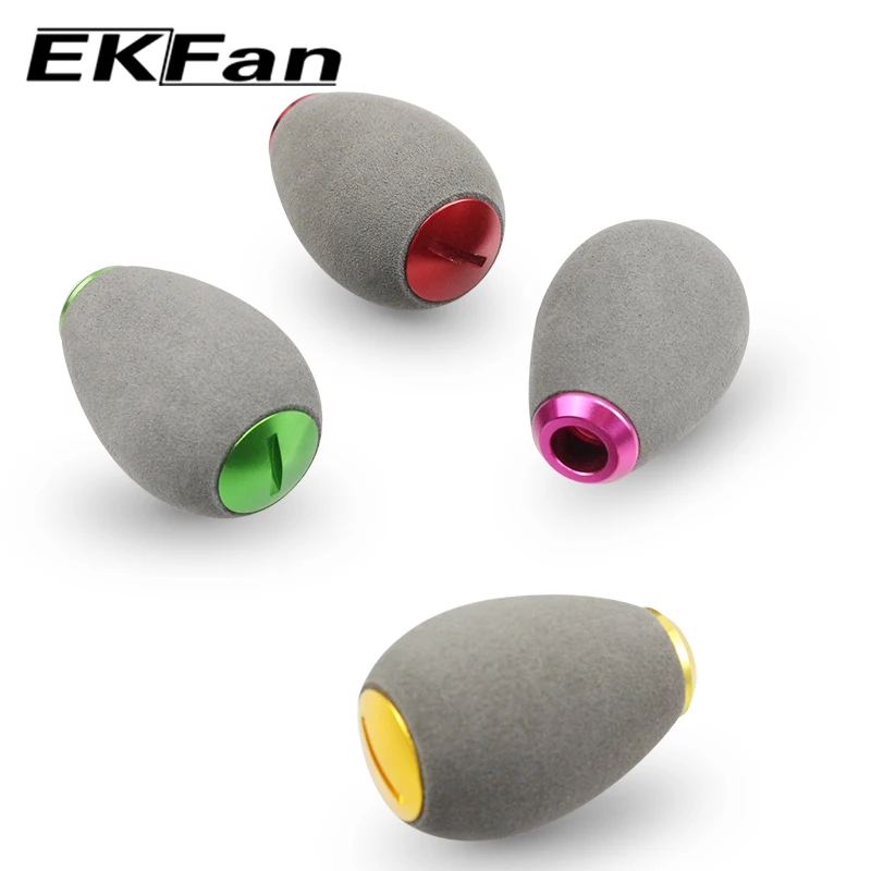 EKFan 1pc gray EVA Material Fishing Reel Handle Knobs For Bearing 7*4*2.5mm Bait casting Spinning Fishing Reels Parts