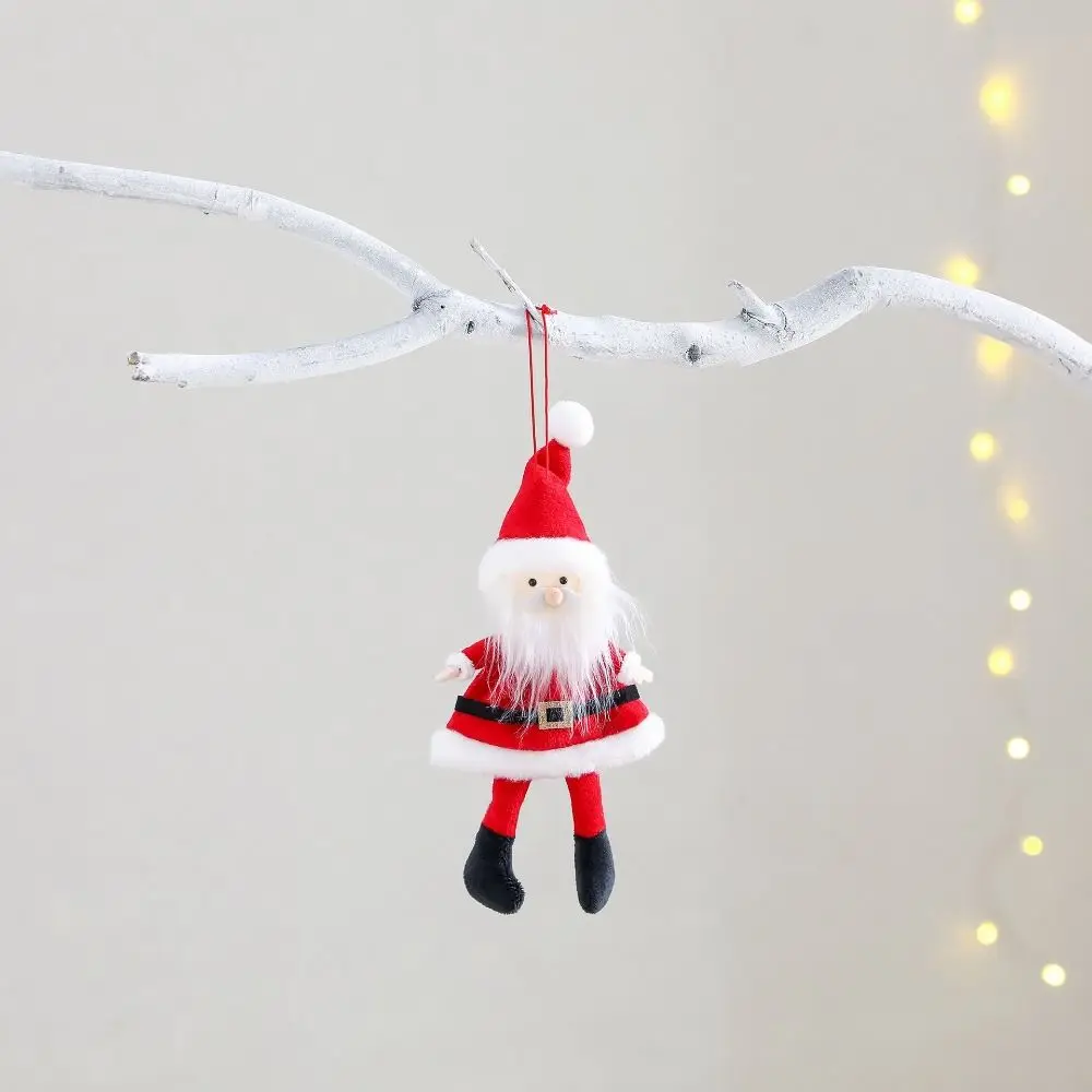 Cloth Christmas Angel Doll Hanging Pendants Cute Christmas Girl Pendant Skirt Shape Xmas Tree Pendant Festival Decor