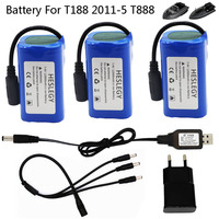 7.4V 12000mAh 6000mAh Lipo Battery with Charger set For T188 T888 2011-5 V007 C18 H18 Remote Control RC Fishing Bait Boats Parts