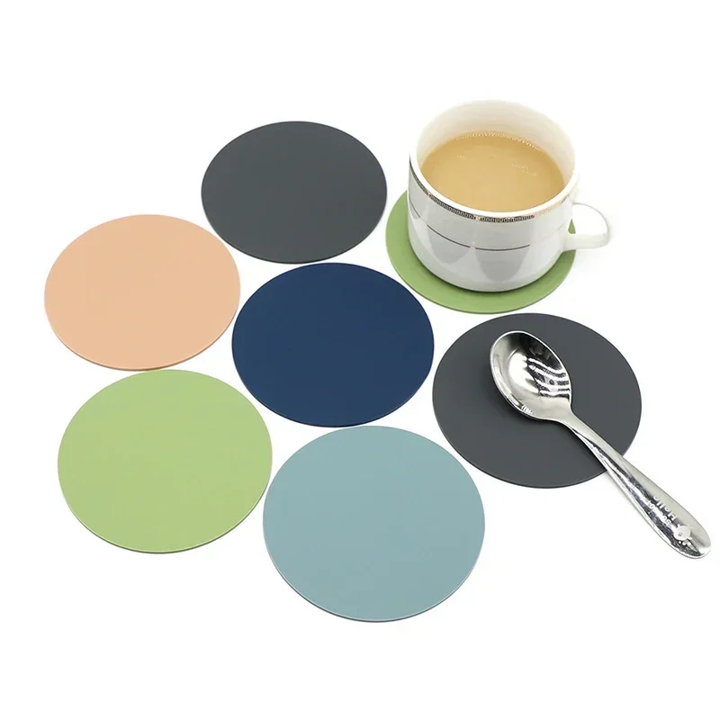 3pcs Silicone coaster and bowl mat Morandi color Nordic styleBeverage Coaster Mat Glass Hotware Decoration Tray Silicone - view 4