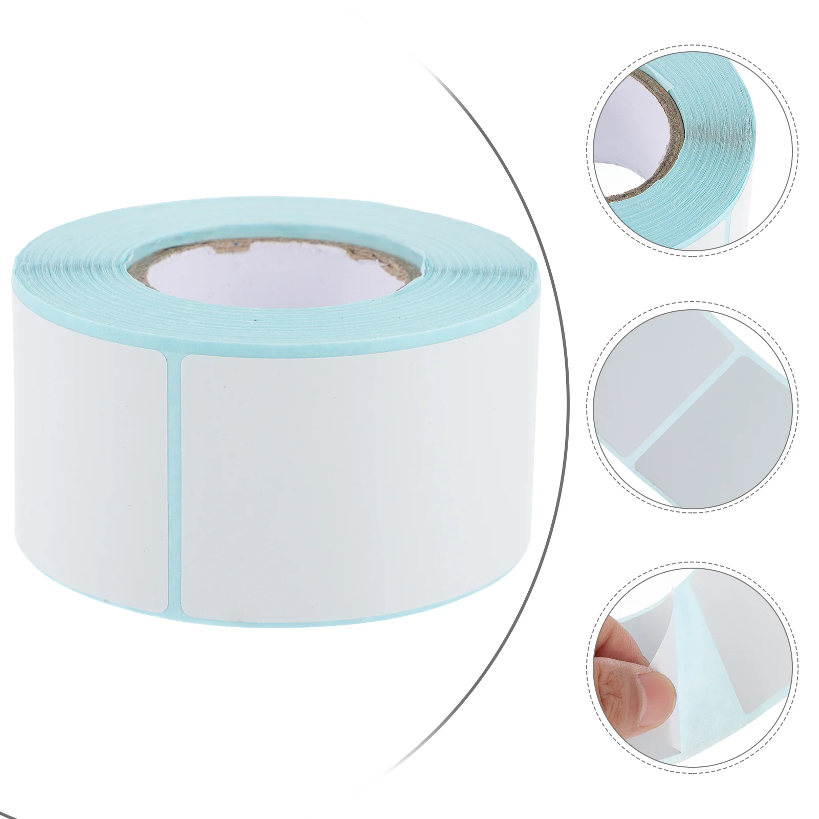 300 Pcs/Roll Barcode Printing Paper Circle Templates for Drawing Thermal Stickers Removable Labels Freezer Self Adhesive Reel