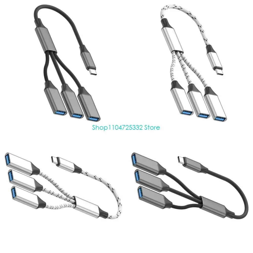 

P5EA USB C TO 3 PORT USB 2.0 HUB OTG Адаптеры Плетена