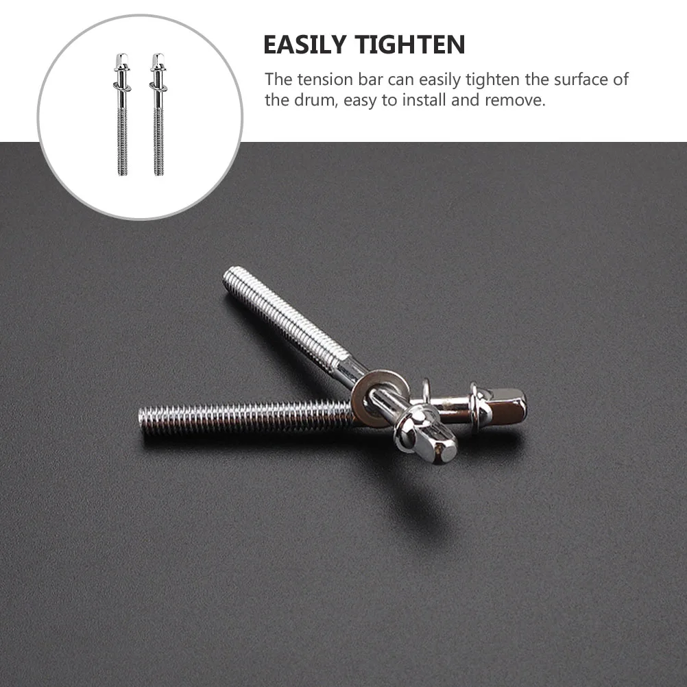 

2Pcs Durable Metal Drum Tension Screws for Snare Bass Drum Fixing Accessories