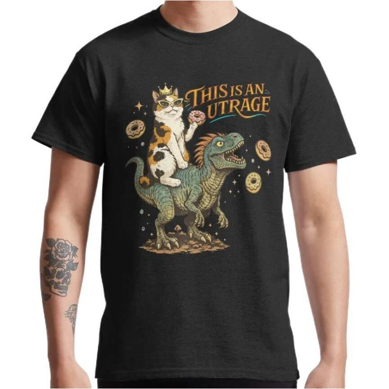 

This Is An Outrage Sic-Fi Dungeon Crawler Carl Gift T-Shirt for Book lover Funny Cartoon Graphic Tee Y2K clothes All size tops