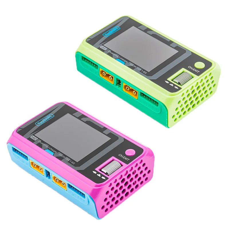 

ToolkitRC M6D 500W Limited Edition 15A Dual Smart Charger Discharger High Power DC 1-6S Lipo LiHV Lion NiMh Pb Battery Metal Toy