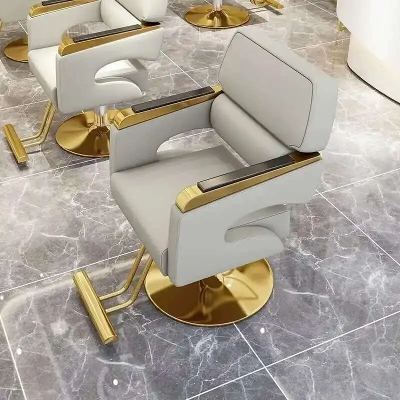 

Internet Celebrity Trendy Store Hair Salon Chair Barber Shop Chair Hair Salon Special Simple Hair Cutting Seat Perm Salon Chair