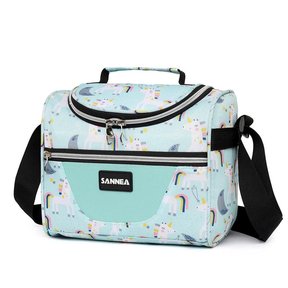 Schöne Lunchtasche mit bedrucktem Muster, Picknicktasche, Isoliertasche, Frischhaltetasche, Eisbeutel – Detail 6
