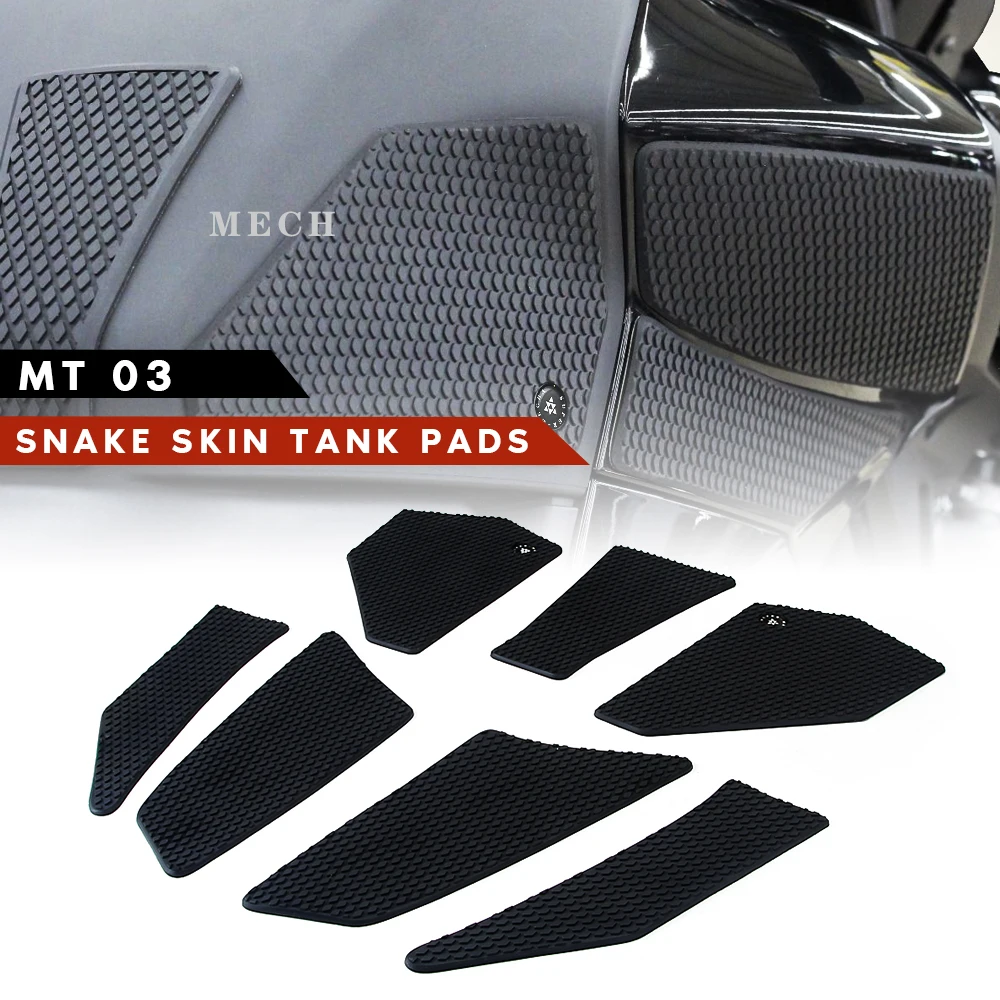 

Snake Skin Tank Pads Grips Protector Stickers Decal Knee Side Fuel Traction Pad For Yamaha MT-03 MT03 2020 2021 MT25