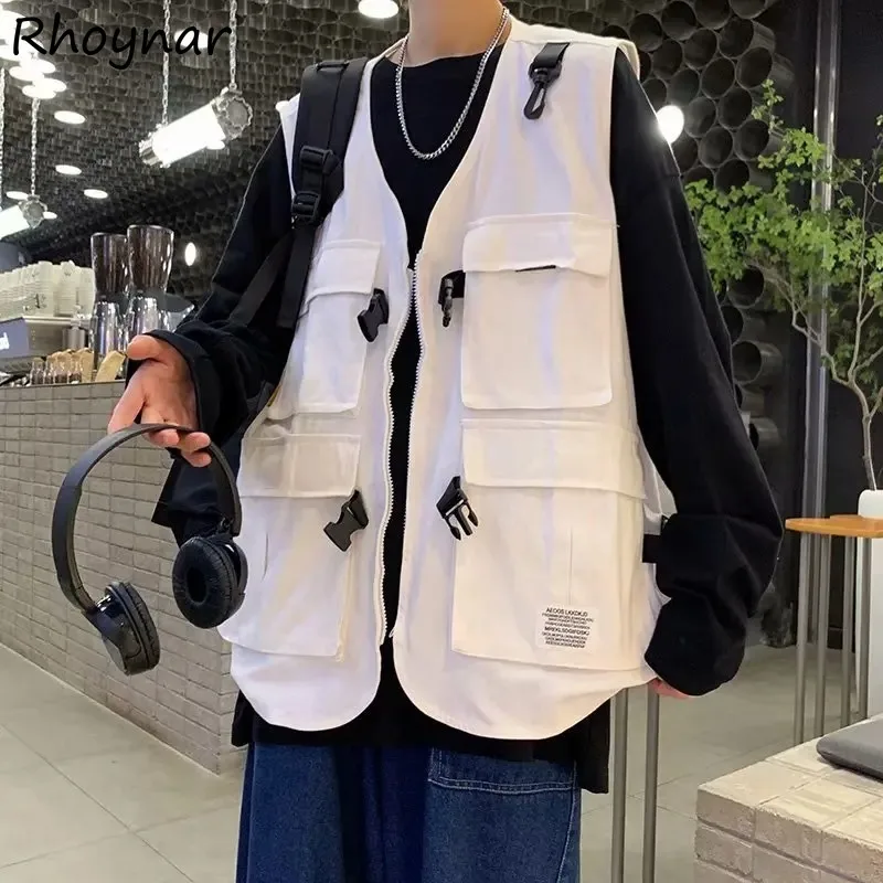 

Vests Women High Street Hip-hop Baggy All-match Couples Unisex Stylish Popular Trendy Korean Style Spring Casual Personality