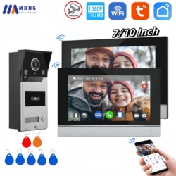 10 Inch Tuya Smart Draadloze Video Deurbel Wifi Home Video Intercom Systeem Rfid Kaart 1080P Elektronische Portier Met Wifi Camera