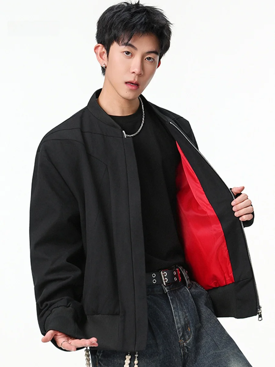 

Ретро-американская мотоциклетная куртка с отложным воротником для мужчин, весенне-осенняя, модная, из прочного хлопка, рабочая одежда