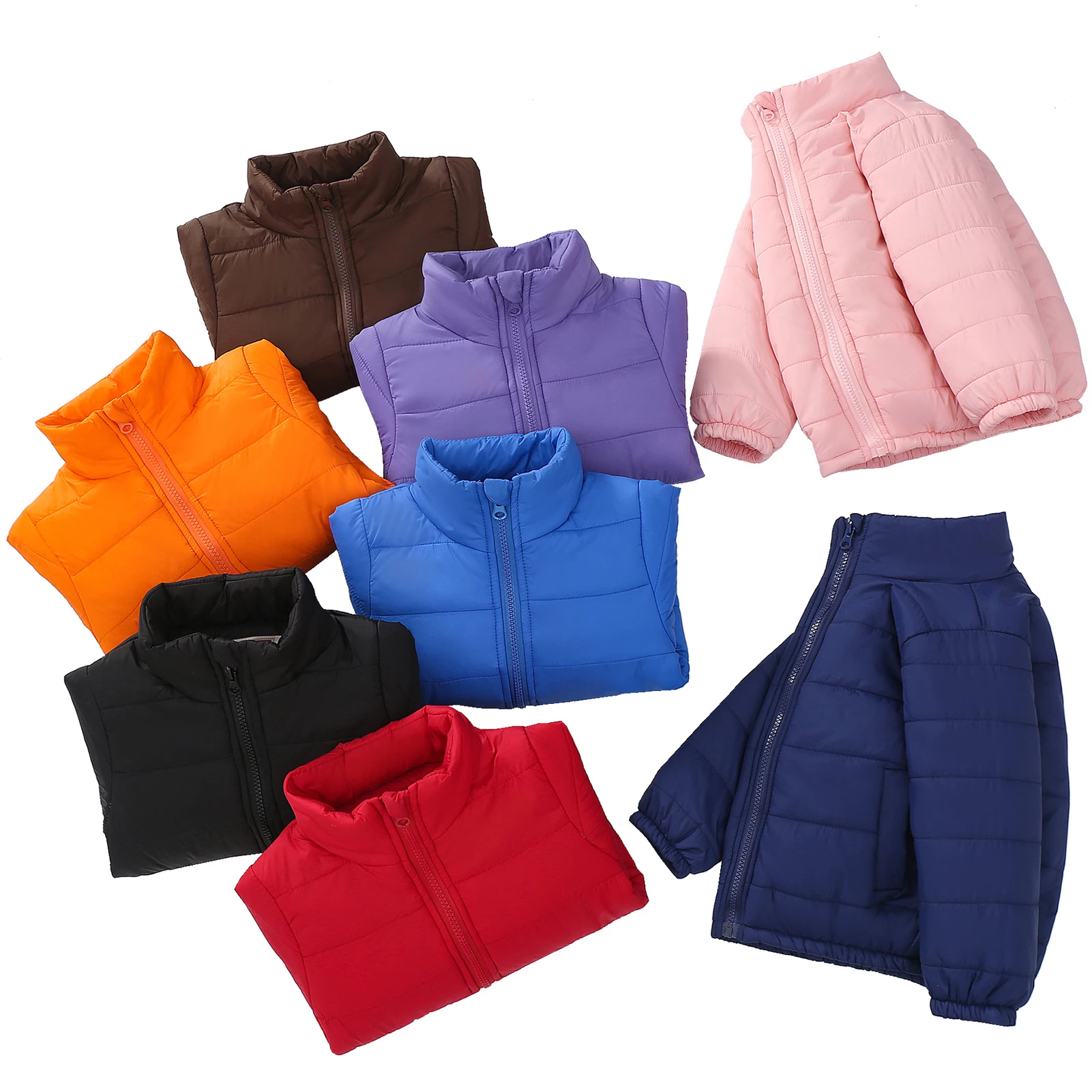 Children's Down Cotton Jacket,Lightweight Teens Girls Winter Puffer Coat,Windproof Warm Boys Winter Outwear,Kids Quilted Jacket