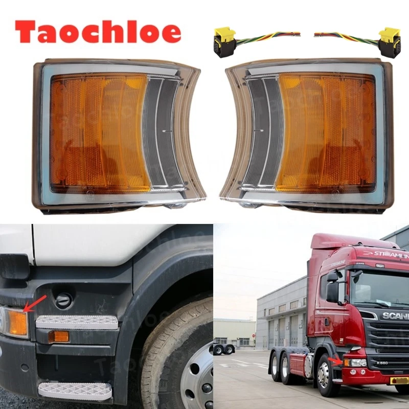 2x Led Turn Signal Light +DRL For Scania P230 G480 R480 T470 For Scania Truck Turn Indicator Lamps OEM 1949900 2241544 2442637