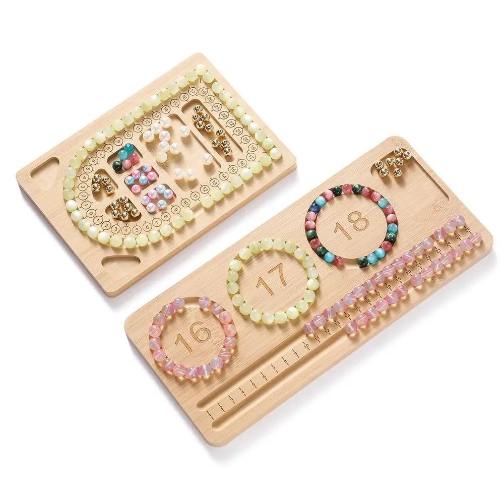 

Multiple Types Jewelry Making Tray Eco-Friendly With Scale Jewelry Design Board Thickened Display Wooden Bead Board Girls Women