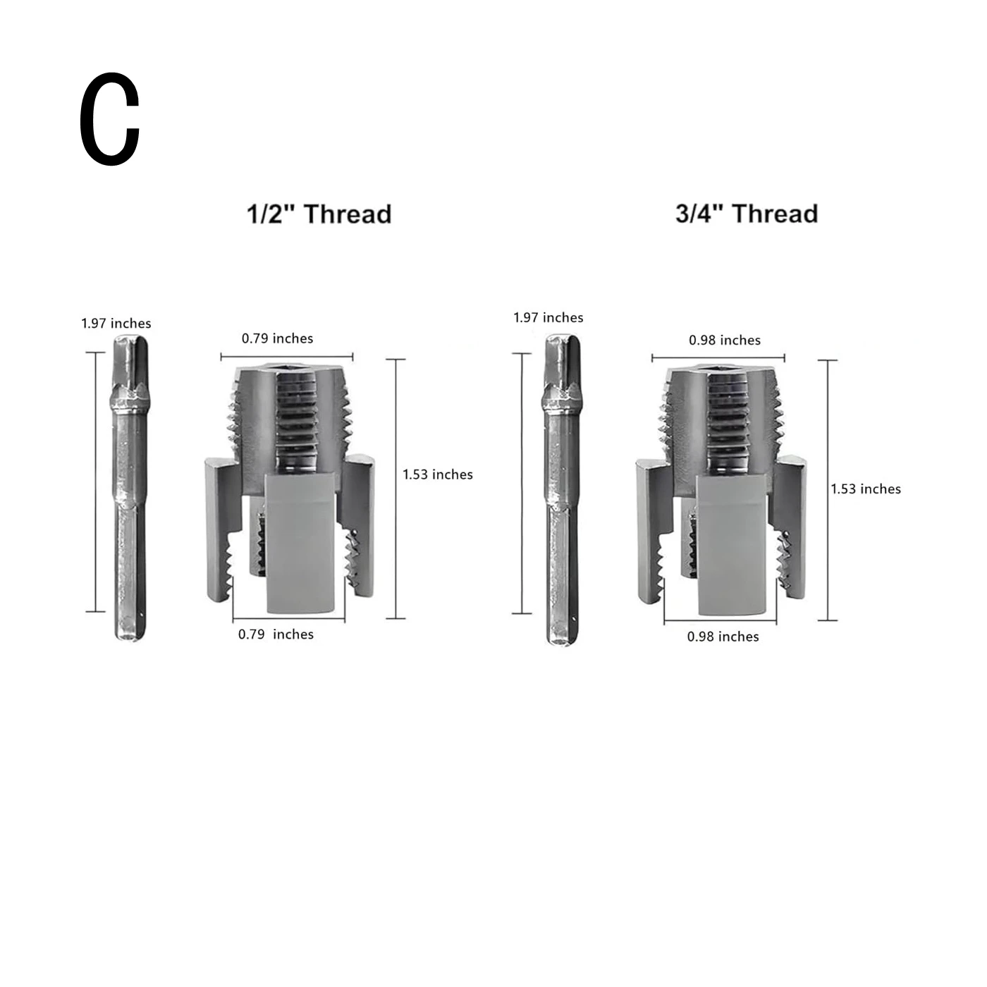 Snijgereedschap voor pijpdraad Geïntegreerd gereedschap voor het draadsnijden van interne en externe pijp Elektrische boormachine Compatibele PVC-pijpinrijgerset