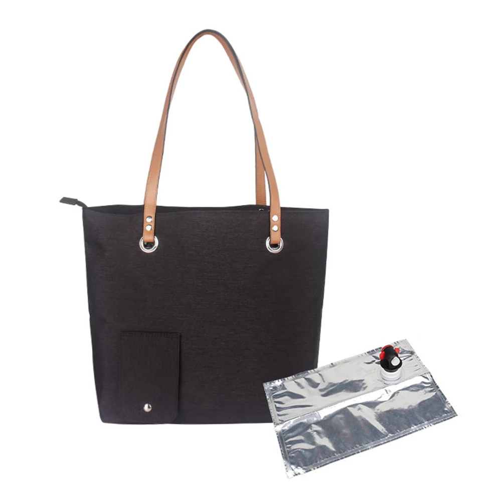 

Wine Tote With Drink Dispenser Portable Carry-on Fade-Resistant Tote Shoulder Bag For Outdoor Beach Travel Camping Picnic