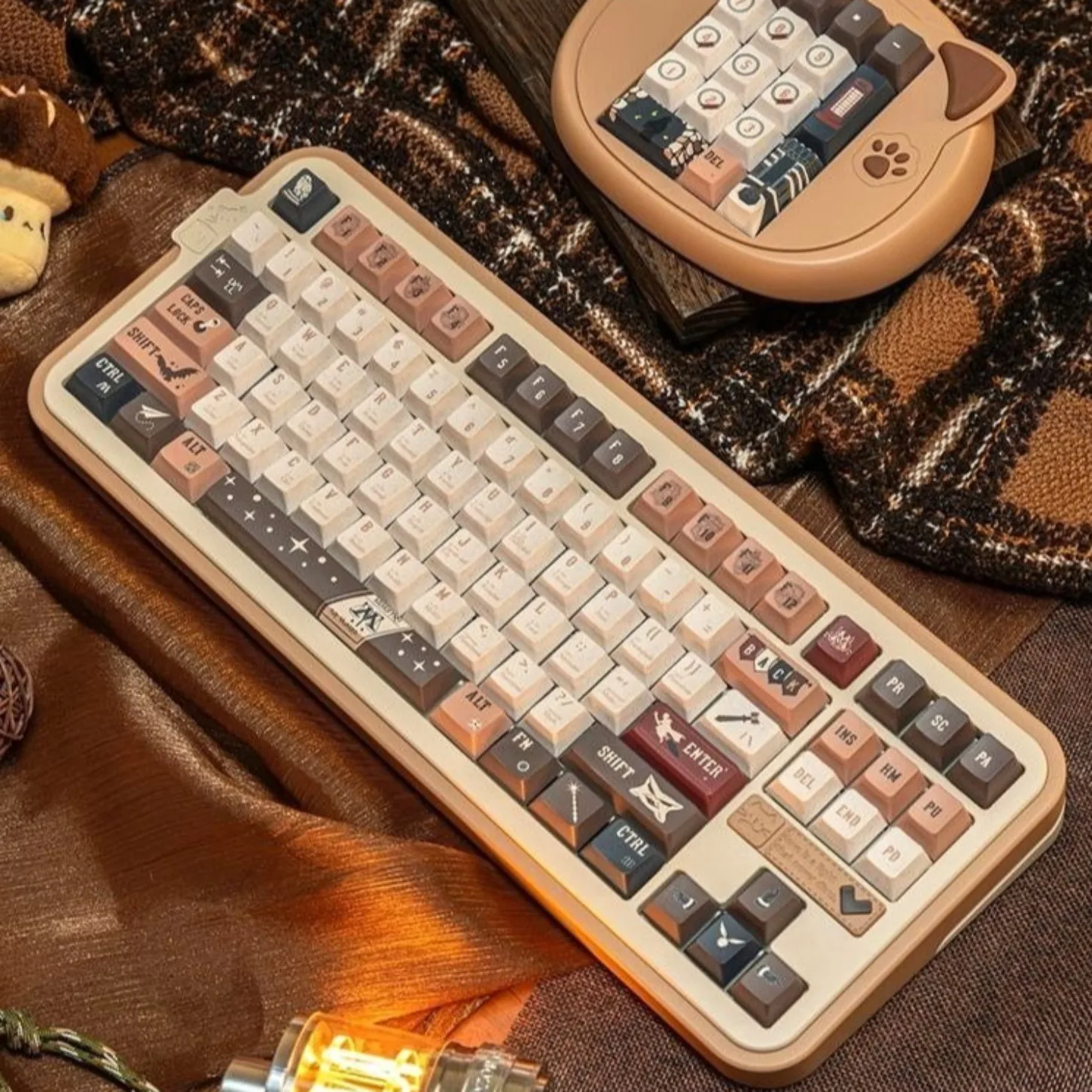 

Magic Tribe Retro Style Theme Keycap PBT Suitable for Cherry MX Axis Gaming Mechanical Keyboard 135 Keys