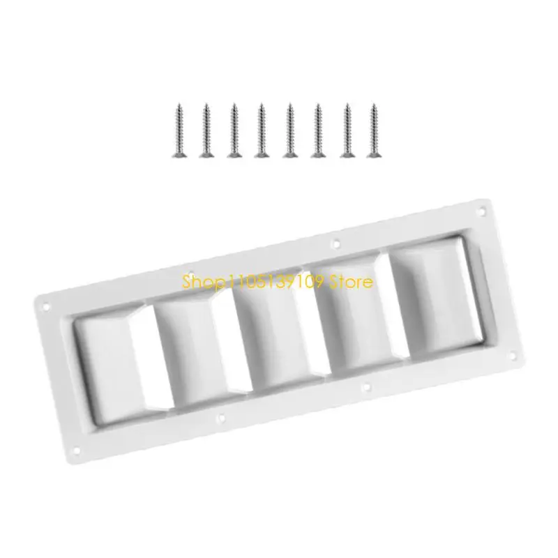 

Weatherproof Louvered Vent Cover Lightweight Plastic Marine Air Vent Cover Corrosion Resistant for Ship Engine Rooms