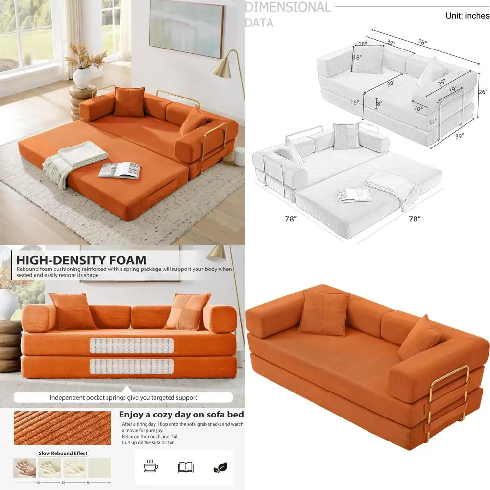 Convertible Sofa Be…