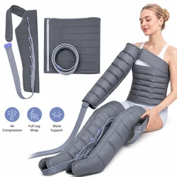 8 Airbag Pressotherapy Air Compression Leg Foot Massager Vibration Infrared Therapy Arm Waist Pneumatic Air Wave Pressure Machin