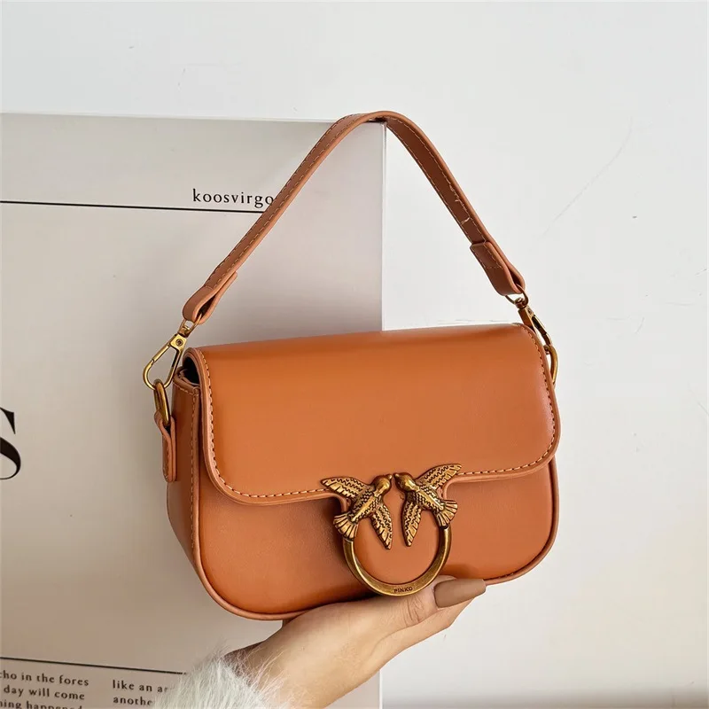 Somenie2026 new niche design bird women's bag high-end fashion versatile shoulder messenger bag small square bag