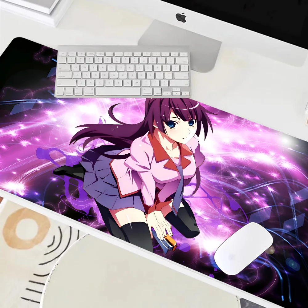 HOT M-Monogatari Series Senjougahara Hitagi Non-slip Mouse Pad Suitable For Office Computers Laptops E-sports Game Desk Mats XXL