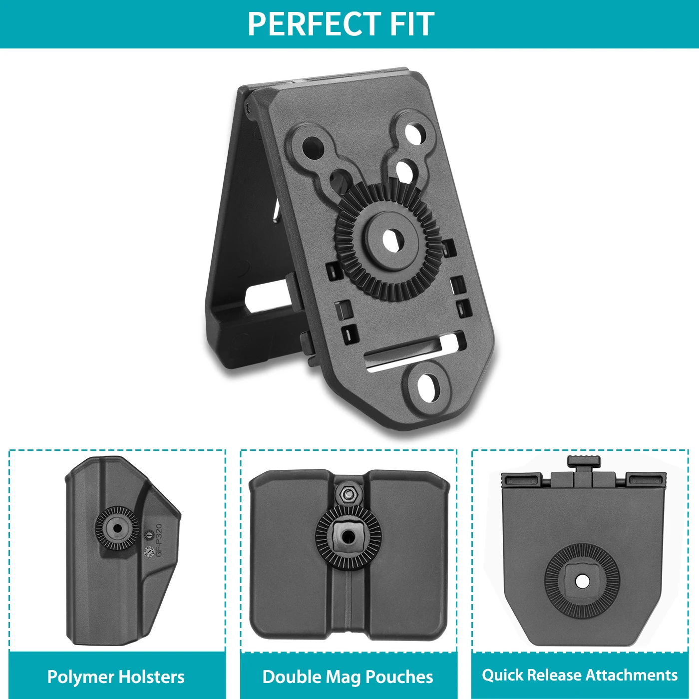 Gun&Flower Tactical Duty Belt Holster Accessory Belt Attachment For Kydex Waist Clip Tool Kit Fits 1.5\