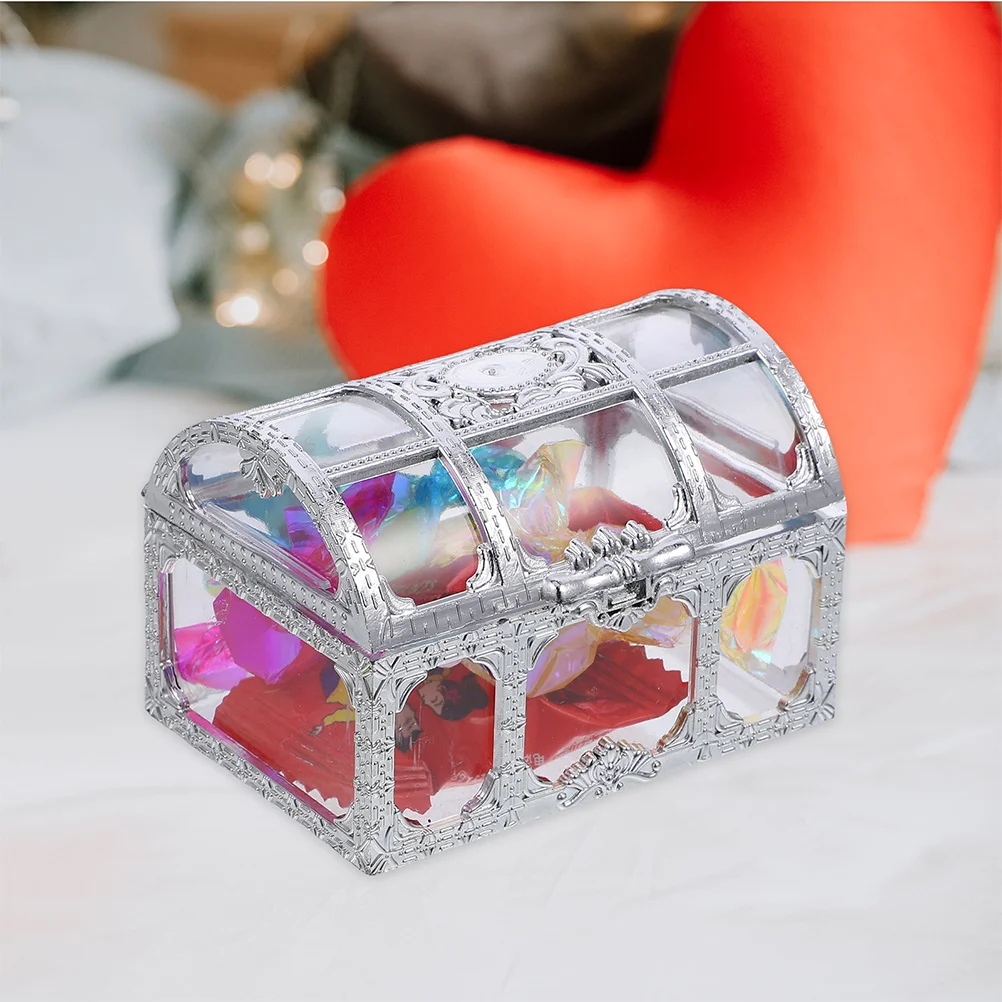 

12Pcs Wedding Candy Boxes Treasure Chest Style Candy Favor Boxes Decorative Small Present Containers for Chocolates Sweets