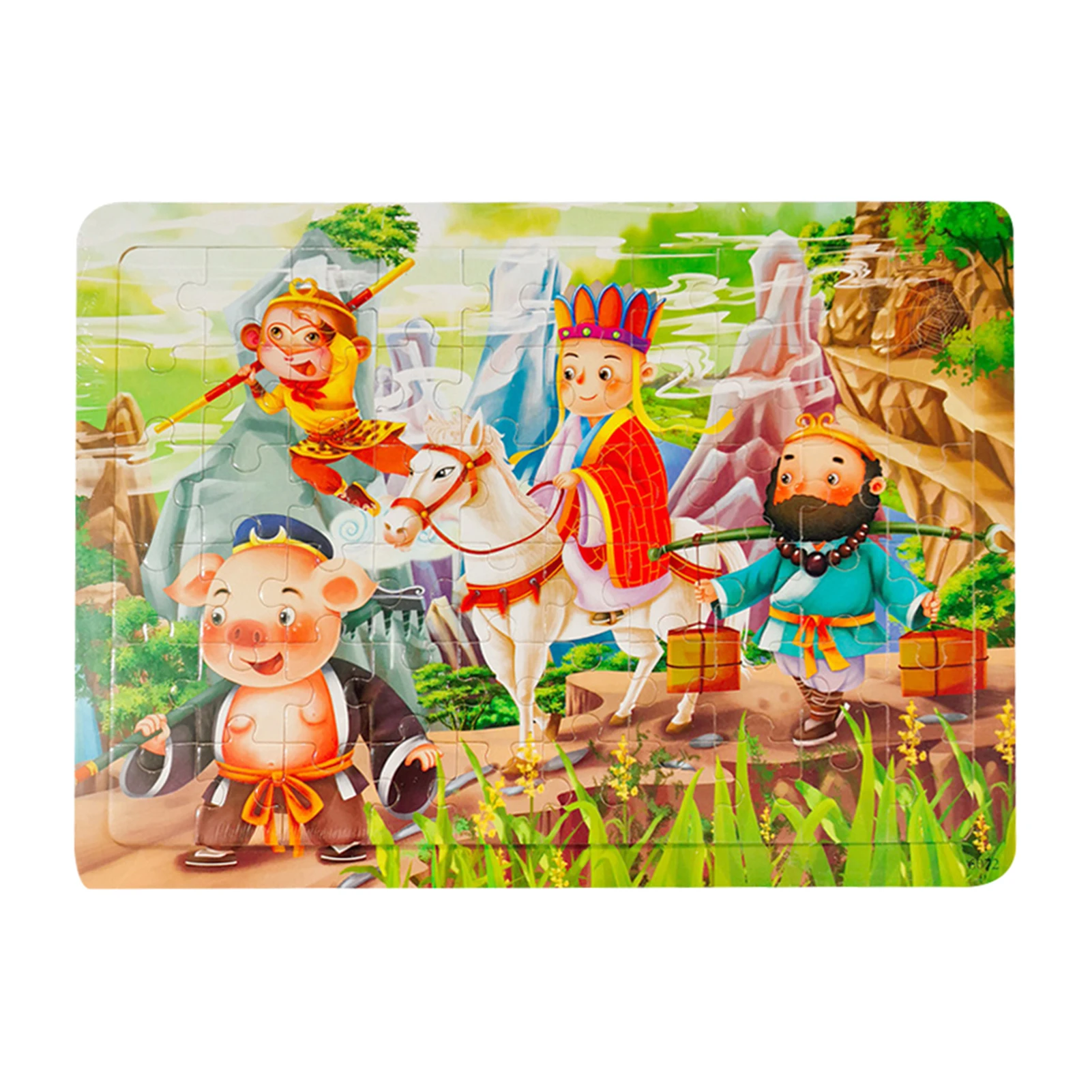 

Детская деревянная мультяшная познавательная головоломка, детская красочная развивающая игрушка для малышей