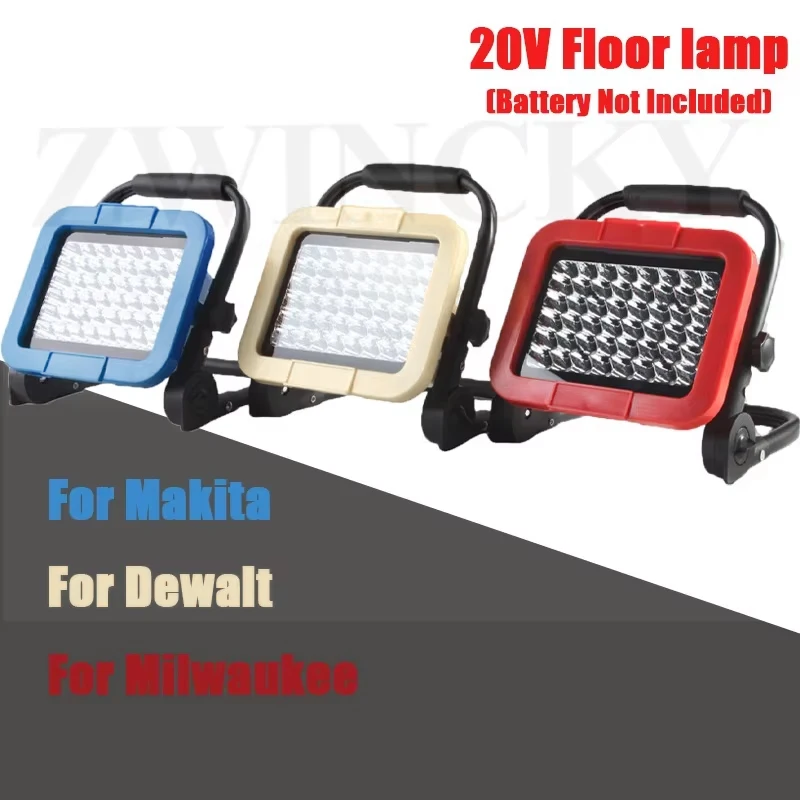 

Светодиодный беспроводной уличный прожектор для работы, рыбалки, ручной аварийный инструмент, лампа для Makita/Dewalt/Milwaukee, батарея 18 В, 2 USB