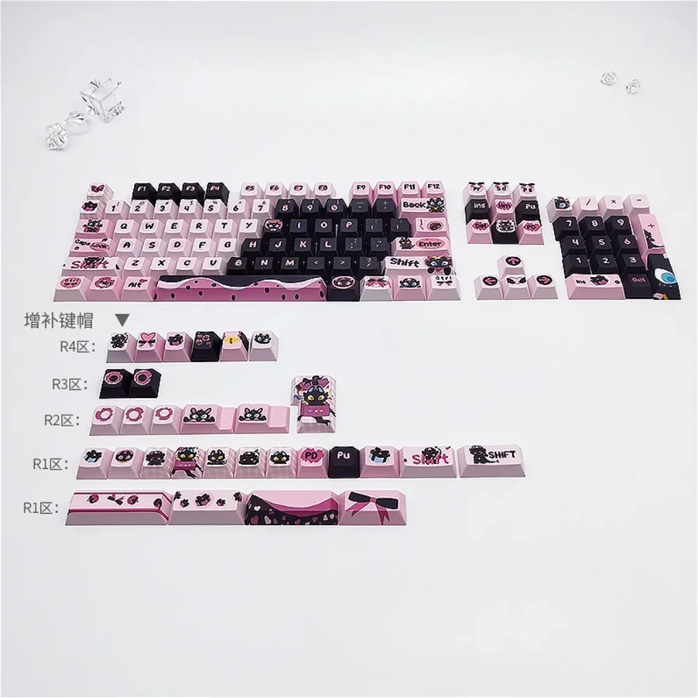 

Keycap Set PBT Cute Personalized MOA Cherry for 60/64/84/98/108 Gaming Mechanical Keyboard MX Switch