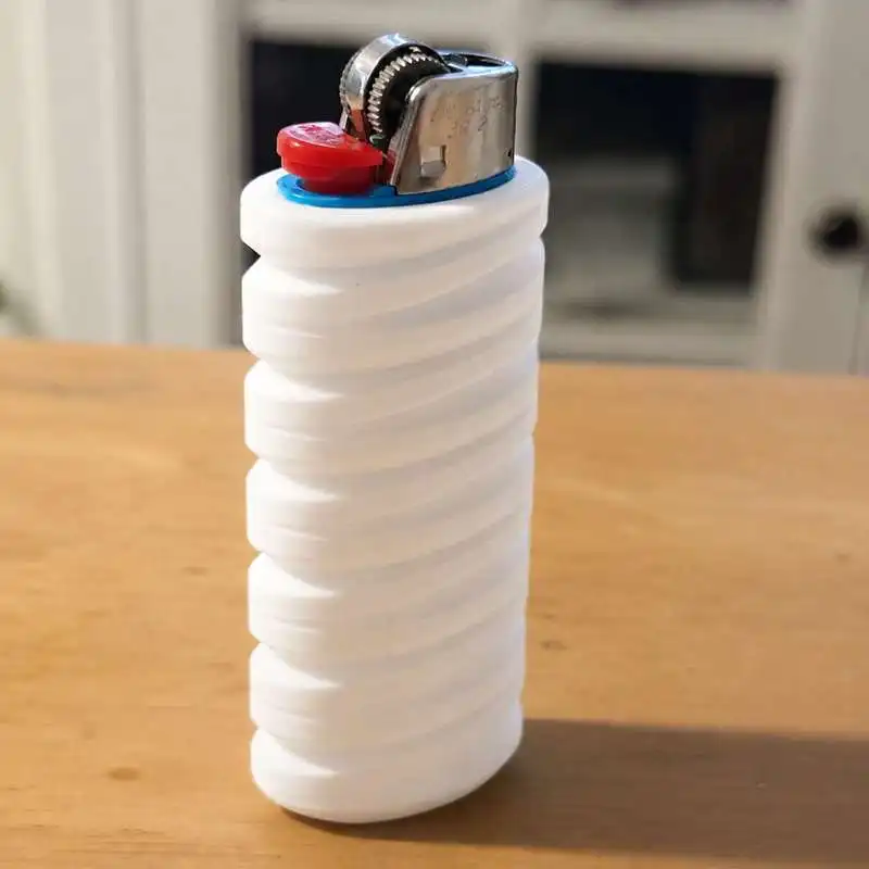 Spiral Texture Lighter Sleeve Protective Wrap Cover Case Stylish Decorative Shell For Regular Standard Lighter Accessory