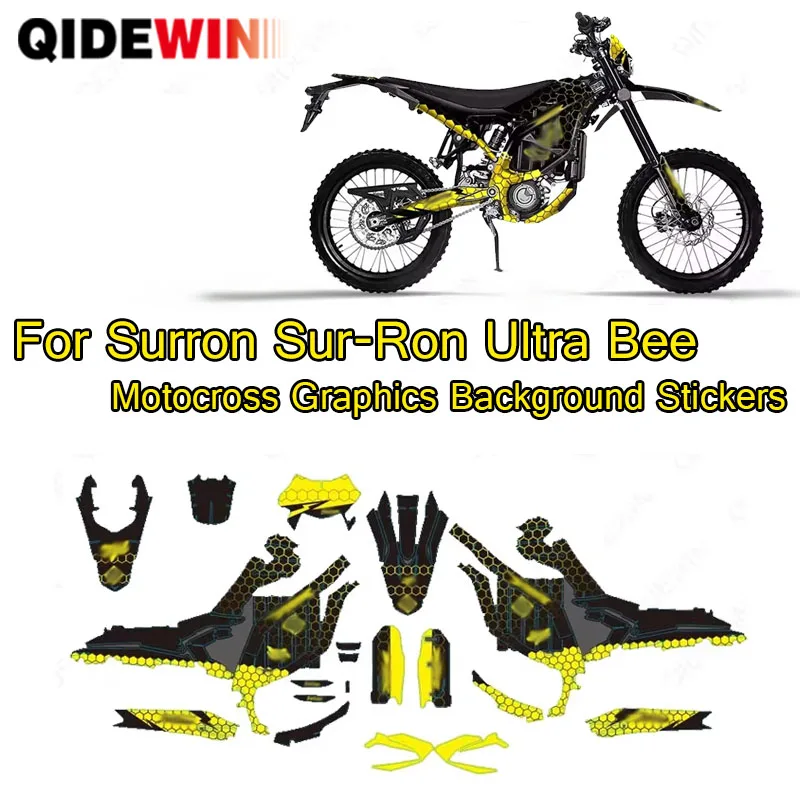 

NiceCNC For Surron Sur-Ron Ultra Bee All Years Motocross Graphics Background Stickers Customize Electric Dirt Bike 2023 2024