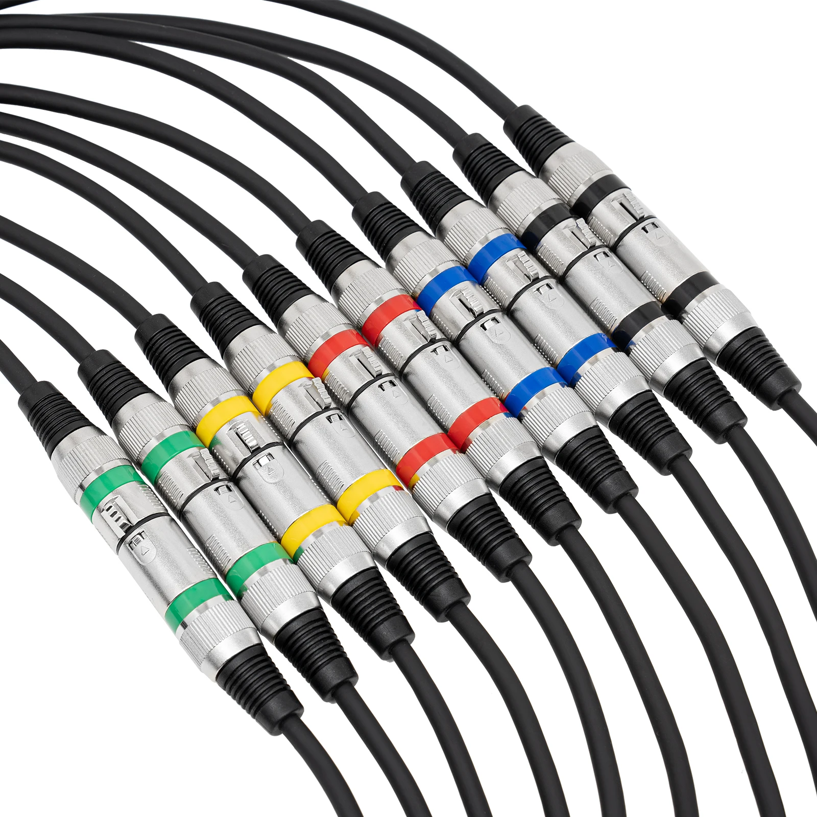 10pcs DMX Cable 1m 3 Pins DMX Wires Signal Cable for Stage DJ Lighting Fixtures DMX Light Control Signal Connector
