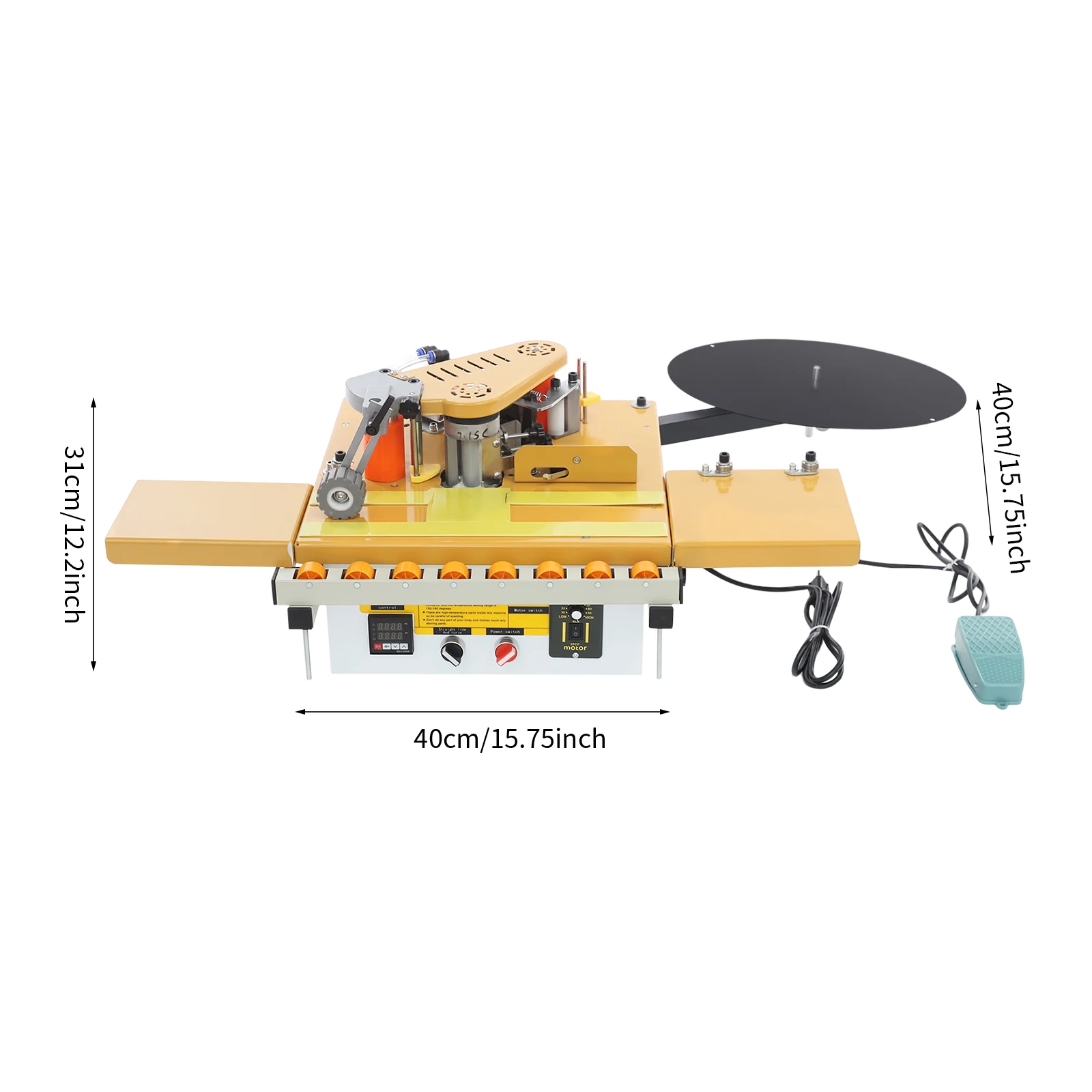 Yellow Woodworking Edge Bander Curve Straight Edge Banding Machine Woodworking Edge Banding Machine Furniture Manufacturing