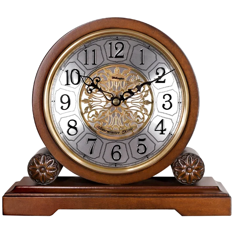 Europe Solid wood retro clock Tell the time Quartz clocks and watches battery powered classy home decor office clock