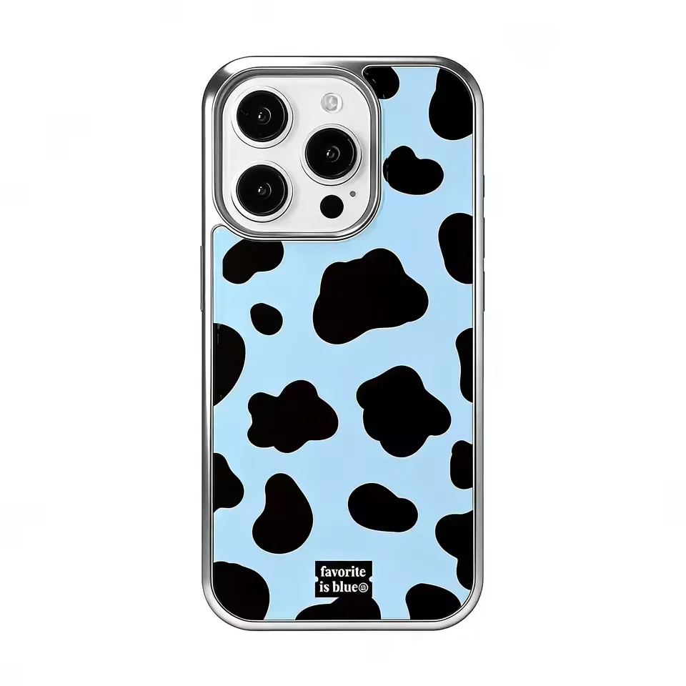 Korean Luxury Star Milk Flower Leopard Print Drop Glue Phone Case For Samsung Galaxy S23 FE S24 PLUS S25 ULTRA S26 EDGE Cover view 4