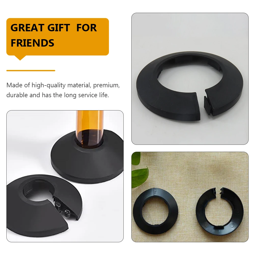

12pcs Pipe Decorative Ring PVC Wall Covers Radiator Cap Round Accessories Pipeline Hole Cover Kitchen Faucet Attachments
