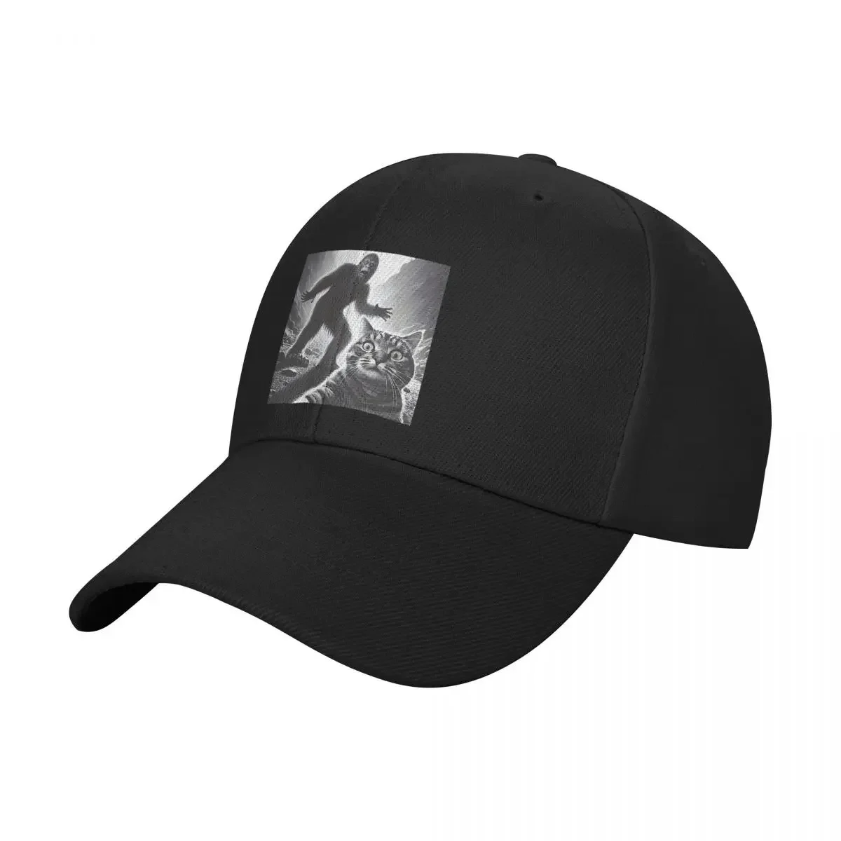 Scared Cat Selfie Trucker Hat Caps Men Baseball Cap Women's Baseball Cap