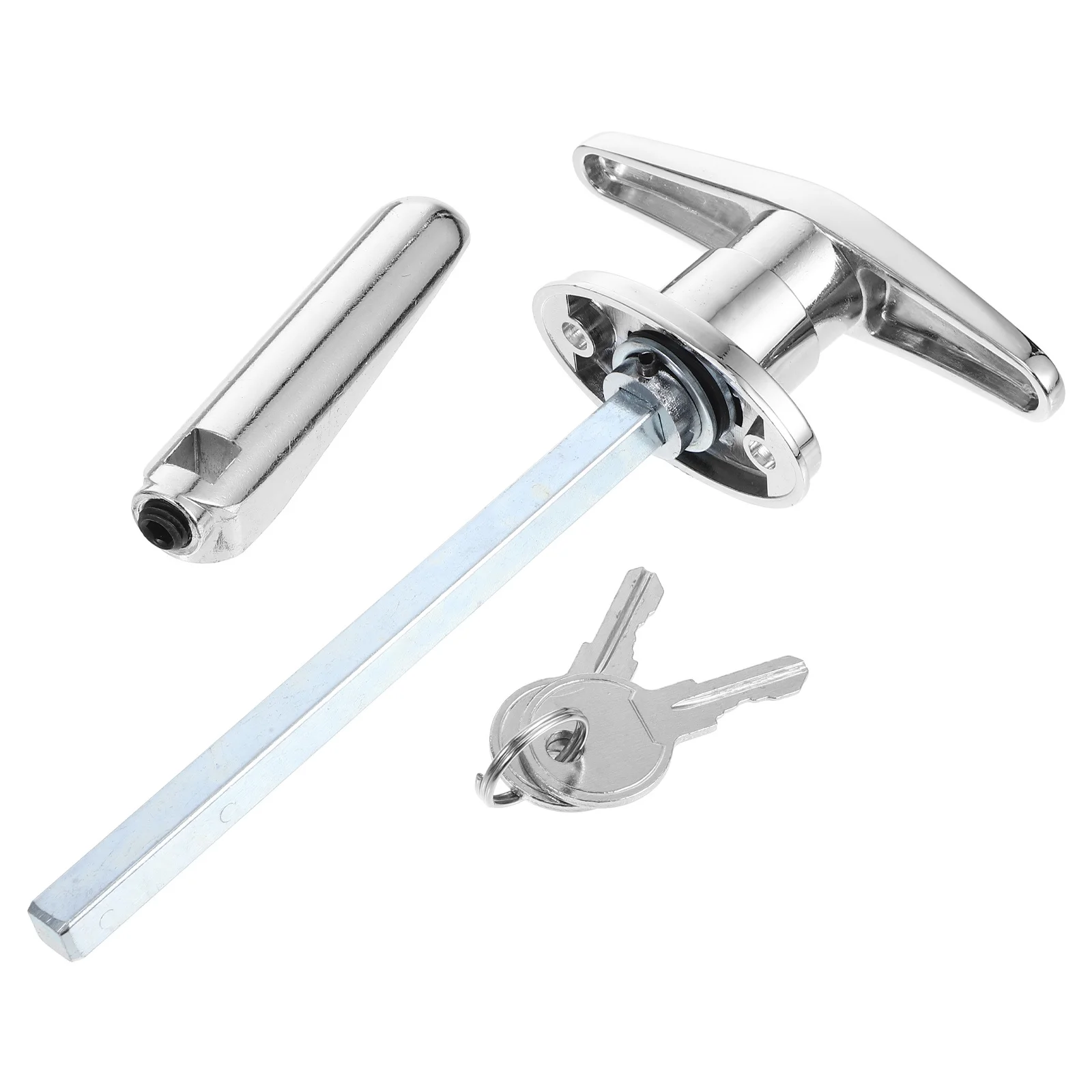 T Griff Zink-legierung Für Garage Scheune Tür Schuppen Tor Möbel Schrank Outdoor Sicherheit Lock Set Tür Griff Lock Kit