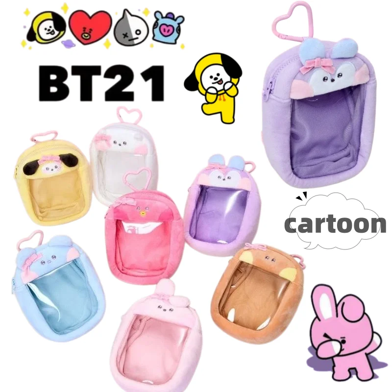 BT21 Transparente Tasche Neue Kreative Cartoon- und Niedliche Modische Personalisierte Hochwertige Exquisite Koya und Shakedy Schleifen-Geldbörse – Detail 1