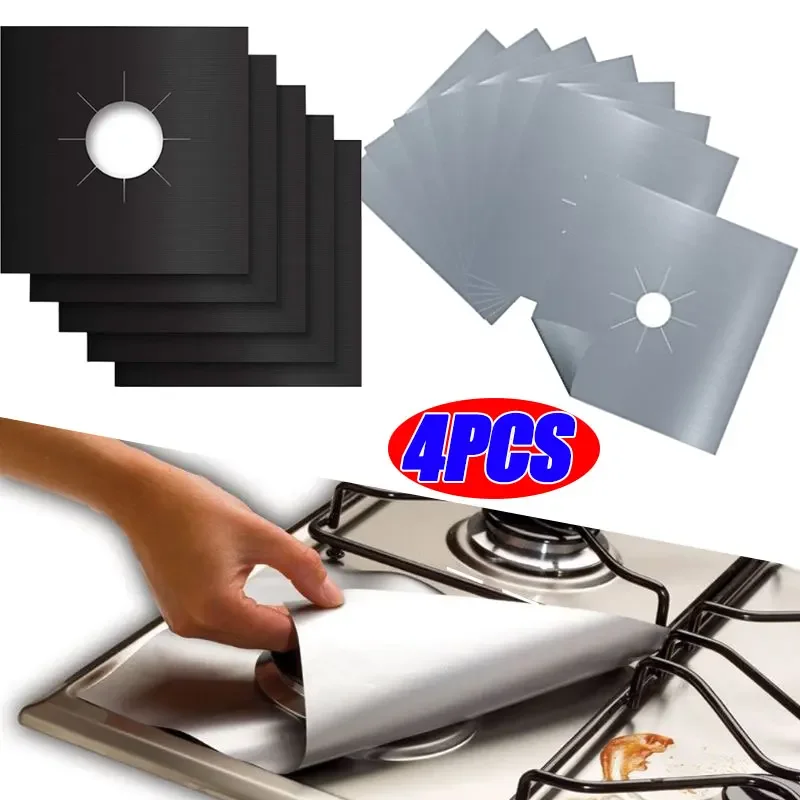 

1/4PCS Stove Protector Cover Liner Gas Stove Protector Gas Stove Stovetop Burner Protector Kitchen Accessories Mat Cooker Cover