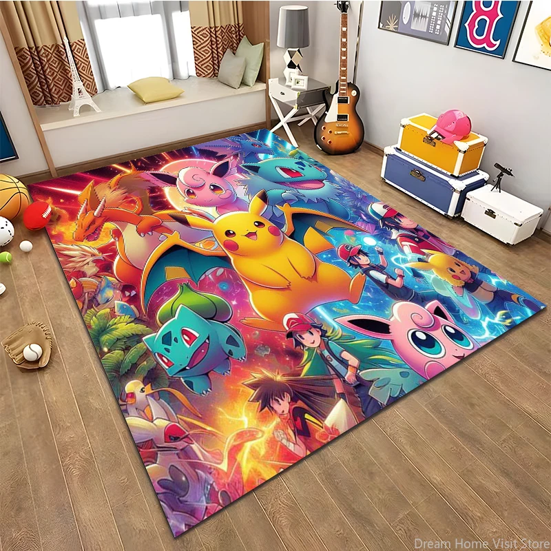 

Japanese Anime Pokémon Cute Printed Area Rugs Carpets For Living Room Bedroom Decor Children's Non-slip Sofa Doormat Floor Mats